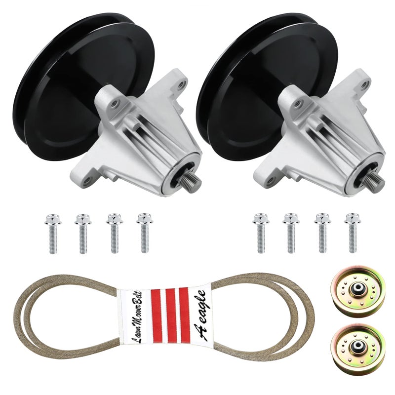 AEagle 46"" Mower Deck Rebuild Kit Spindle Pulley Idler Belt 918-04636 918-04636A 918-04865 918-04865A 618-04636 618-04636A 618-04865 618-04865A for Cub Cadet MTD Troy Bilt Craftsman LTX1045 LTX1046 - Image 1